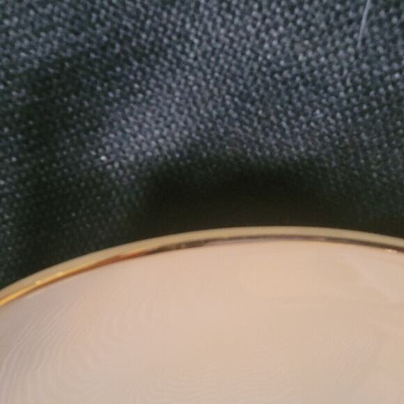 VTG Canonsburg Gravy Boat w/ Underplate Floral Yellow Trim White China GUC - Picture 4 of 11